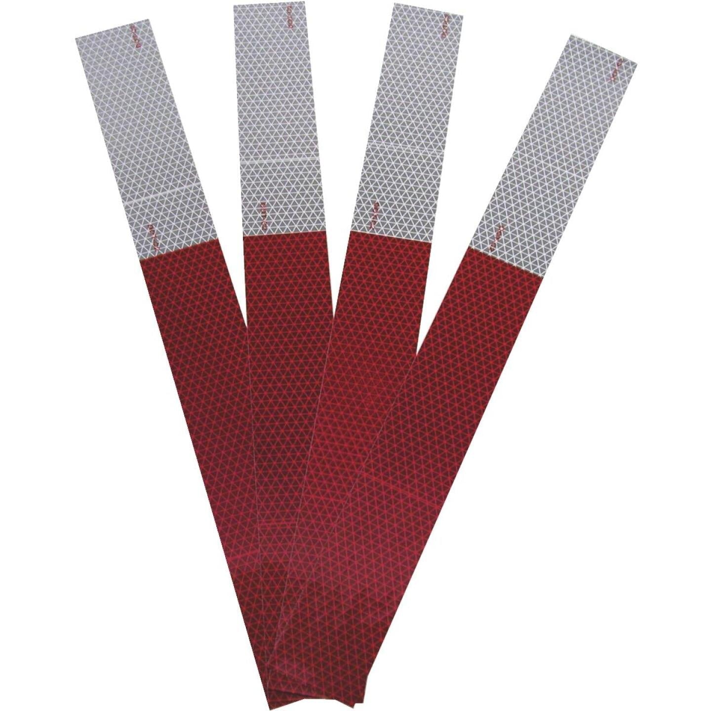 Peterson 2 In. W. x 18 In. L. Red & White Striped Reflective Tape (4-Pack) Online Hot Sale