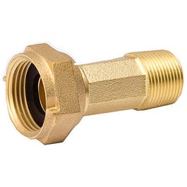 Pipe Fitting, Water Meter Coupling, Brass, 1/2-In. Supply