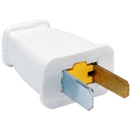 Polarized Plug, Residential, White, 2-Pole, 2-Wire, 15-Amp., 125-Volt Online Hot Sale