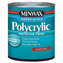 Polycrylic Protective Finish, Gloss Clear, .5-Pint Supply
