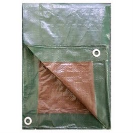 Polyethylene Tarp, Green/Brown, 10 x 20-Ft. Hot on Sale