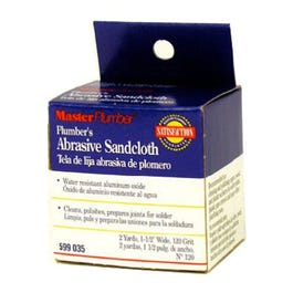 Plumber’s Abrasive Cloth, 120-Grit, 1-1/2-In. x 2-Yds. Discount