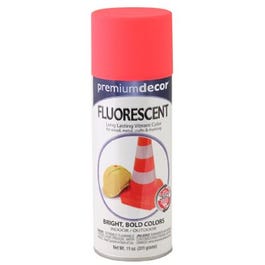 Premium Decor Fluorescent Spray Paint, Interior/Exterior, Red Orange, 11-oz. on Sale