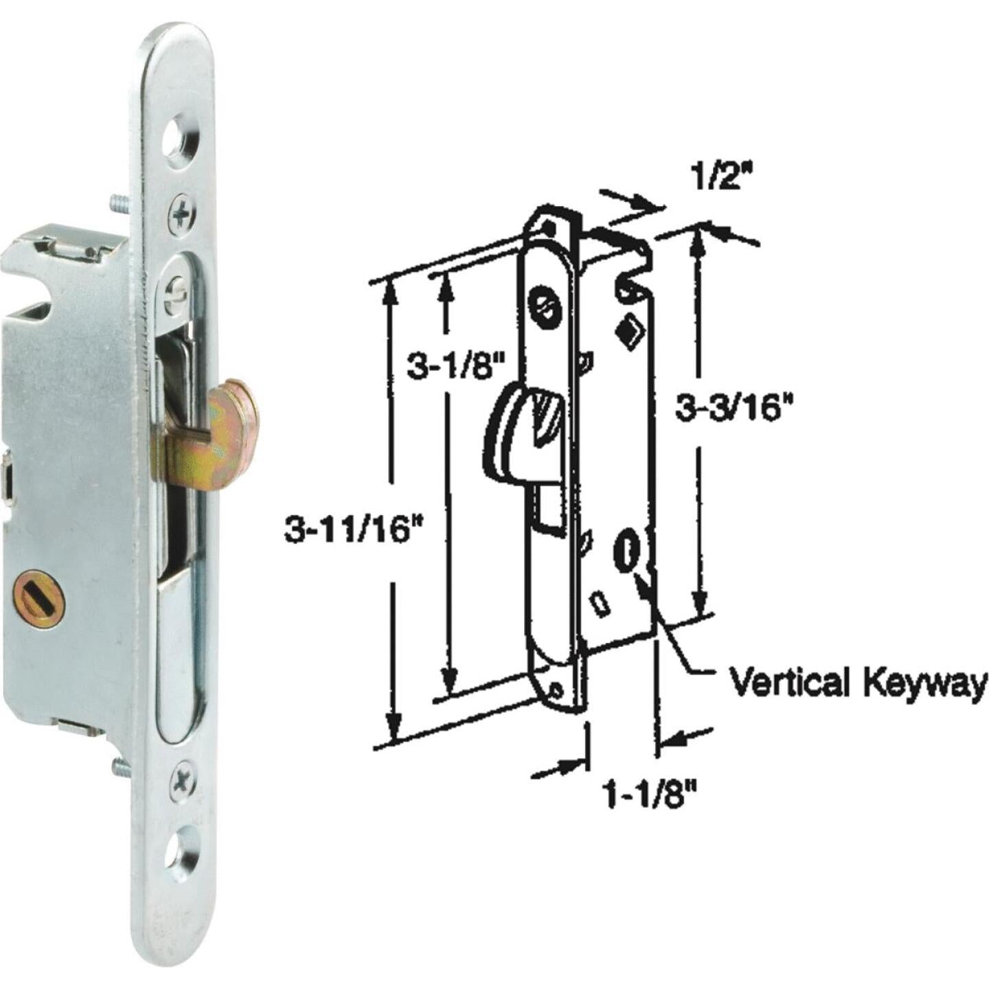 Prime-Line Steel Mortise Patio Door Lock with Mounting Bracket Online now
