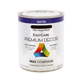 Premium Decor Black Satin Enamel Paint, Qt. on Sale
