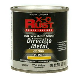 Premium Ant-Rust Oil-Base Enamel, Yellow Gloss, 1/2-Pt. Fashion