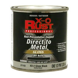 Premium Ant-Rust Oil-Base Enamel, Black Gloss, 1/2-Pt. Hot on Sale