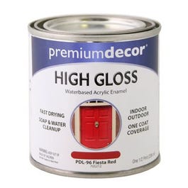 Premium Decor Fiesta Red Gloss Enamel Paint, 1/2-Pt. Discount