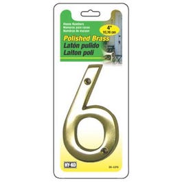 Prestige Series House Address Number “6”, Polished Brass, 4-In. Online