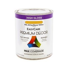 Premium Decor Sunflower Yellow Gloss Enamel Paint, Qt. Sale