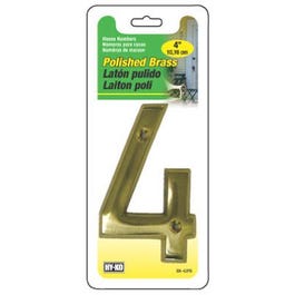 Prestige Series House Address Number “4”, Polished Brass, 4-In. Online