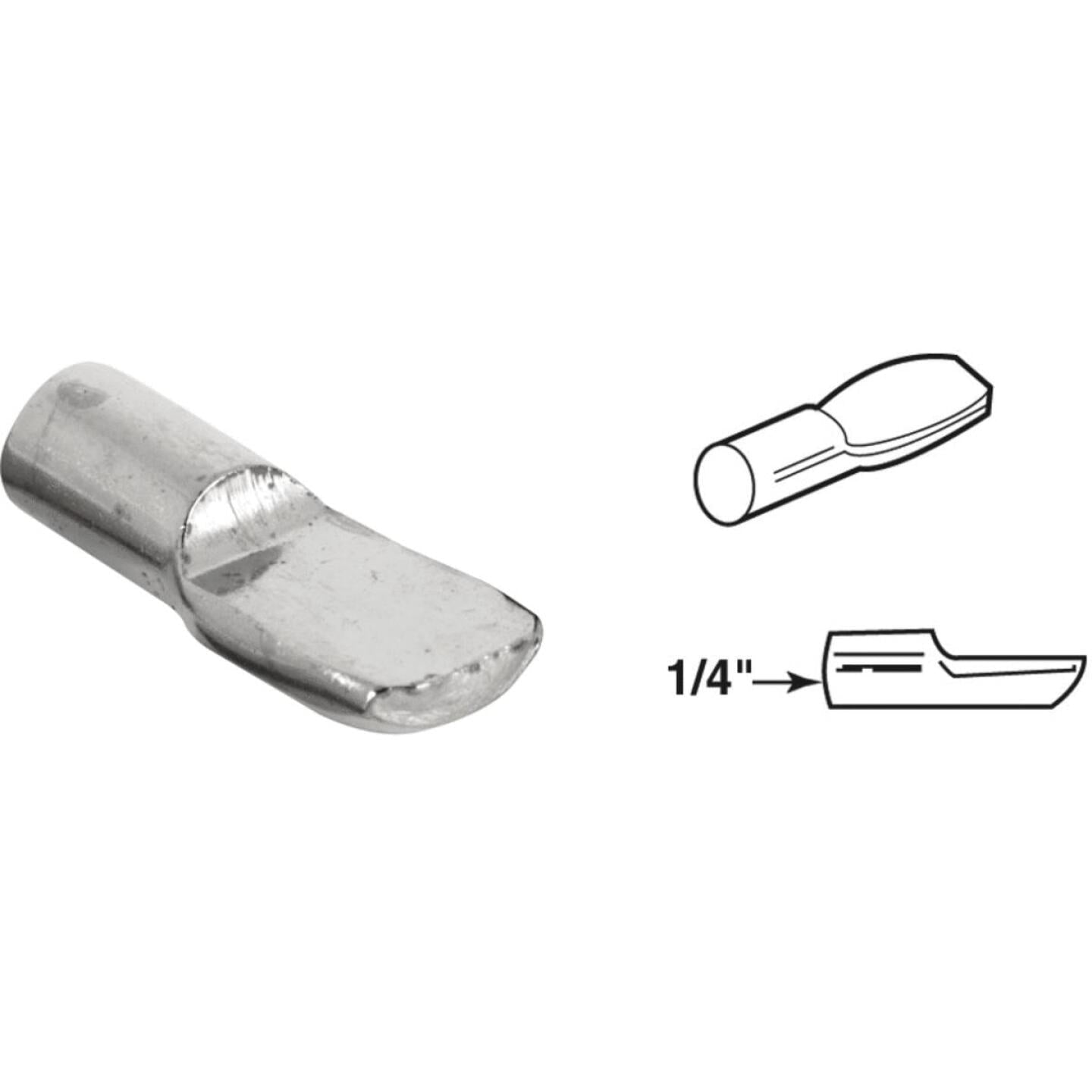 Prime-Line 1/4 In. Nickel Spoon-Style Shelf Support Peg (8-Count) Supply