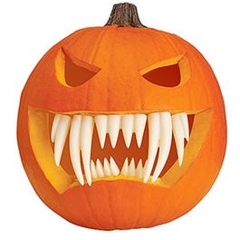 Pumpkin Fangs Set, Glow-in-the-Dark Supply