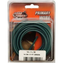 Primary Wire, Green, 14-Ga., 17-Ft. Supply