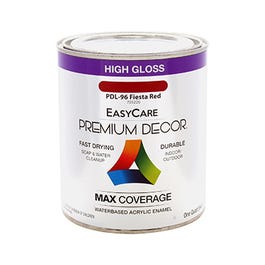 Premium Decor Fiesta Red Gloss Enamel Paint, Qt. Online