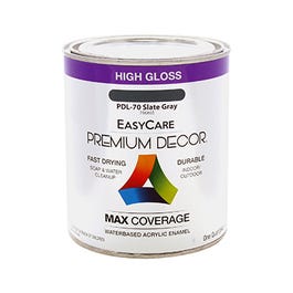 Premium Decor Slate Gray Gloss Enamel Paint, Qt. Discount