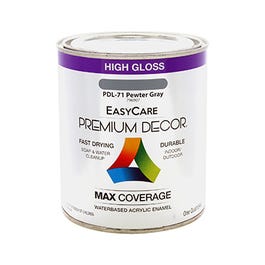 Premium Decor Pewter Gray Gloss Enamel Paint, Qt. Online