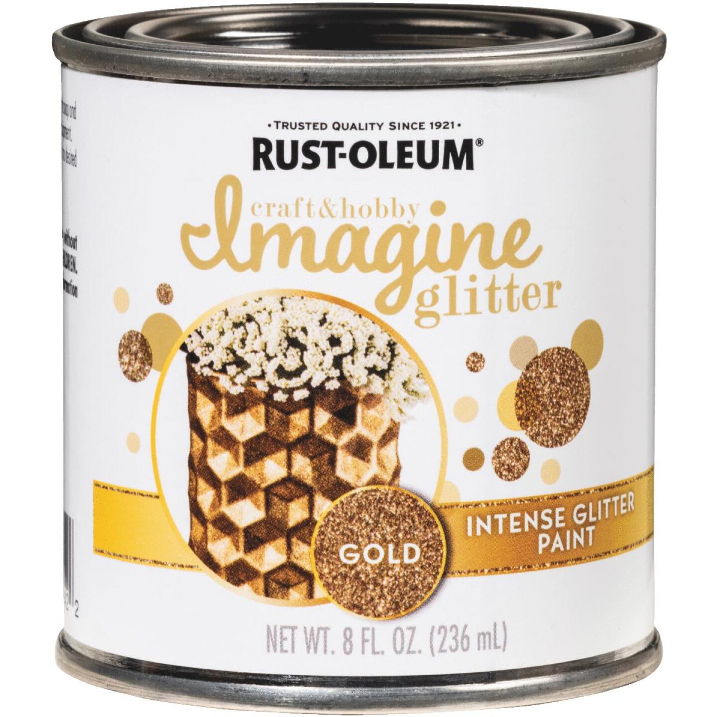 Rust-Oleum Imagine Craft & Hobby 8 Oz. Intense Gold Glitter Paint Online Sale
