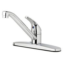 Rounded Kitchen Faucet, Single Lever, Chrome Online