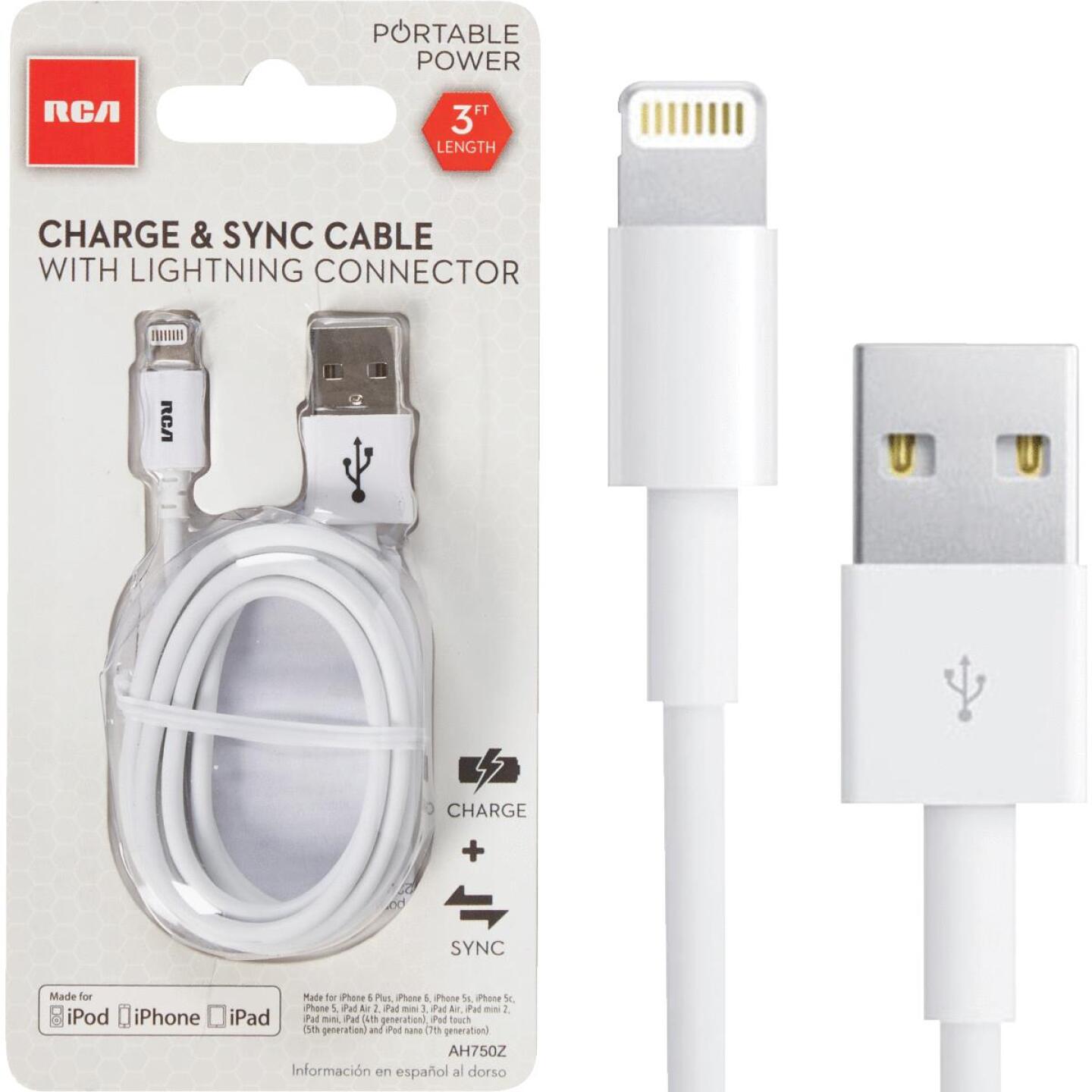 RCA 3 Ft. White Lightning USB Charging & Sync Cable on Sale