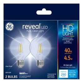 Reveal LED Light Bulbs, Bent Tip, 290 Lumens, 4.5-Watts, 2-Pk. Hot on Sale