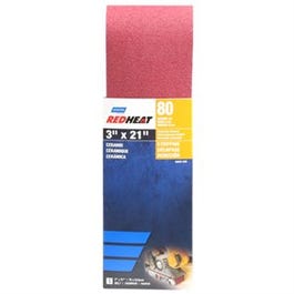 Red Heat Ceramic Sanding Belt, 80-Grit, 3 x 21-In. Online Hot Sale