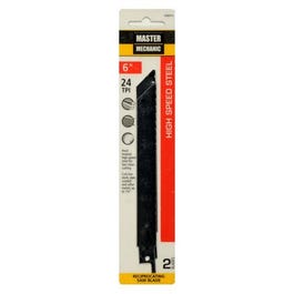 Reciprocating Saw Blades, 2-Pk, 6-Inch, 24-TPI, High-Speed Steel Metal-Cutting Fashion