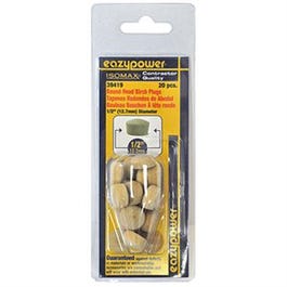 Round Head Plug, 1/2-In., 20-Pk. Supply