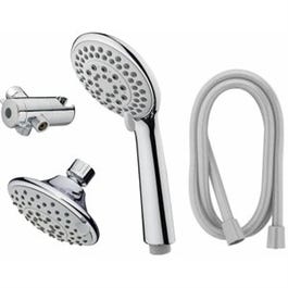 Showerhead, Fixed/Handheld, 5-Settings, Chrome Plated Online Hot Sale