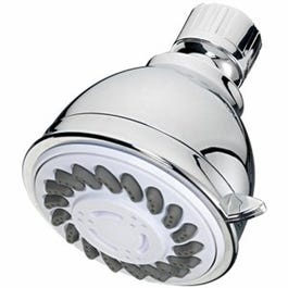 Showerhead, Fixed-Mount, 3-Settings, Chrome Plastic Online