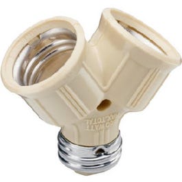 Single To Twin Lampholder Adapter, Ivory Supply