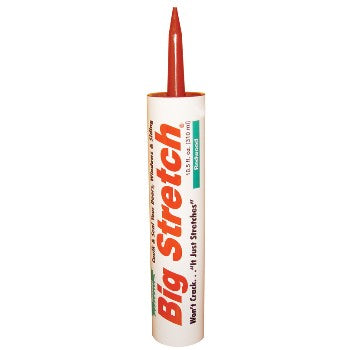 Sashco 10012 Big Stretch Acrylic Rubber Sealant, Redwood ~ 10.5 oz Supply