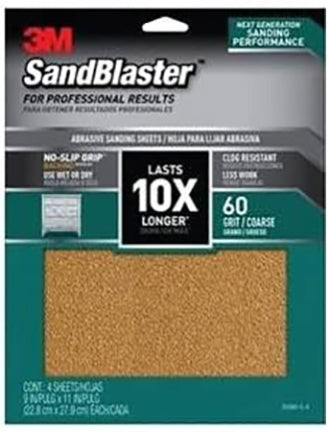 SANDPAPER 9 X 11 4PK 320 GRT SANDBLSTR Supply