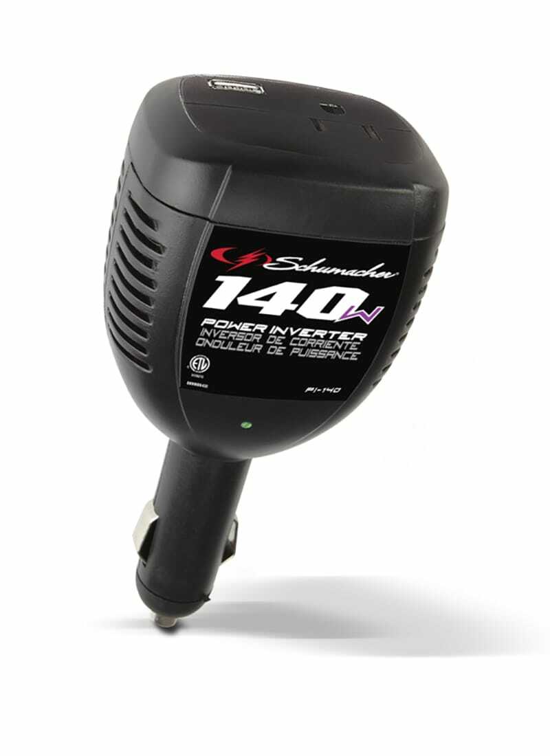 Schumacher Electric 140 Watt Analog Power Inverter with AC and USB Power Ports Online now
