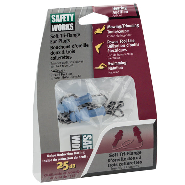 Safety Works Tri-Flange Ear Plugs Supply