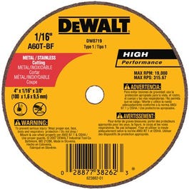 Small Diameter Cutoff Wheel, 4 x 1/16  x 3/8-In. Online Hot Sale