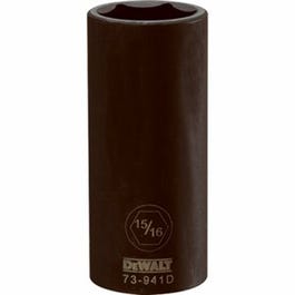 SAE Deep Impact Socket, 6-Point, 1/2-In. Drive, 15/16-In. Supply