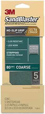 SANDPAPER 2/3 X 9IN NO-SLIP GRIP 80G 5PK Sale