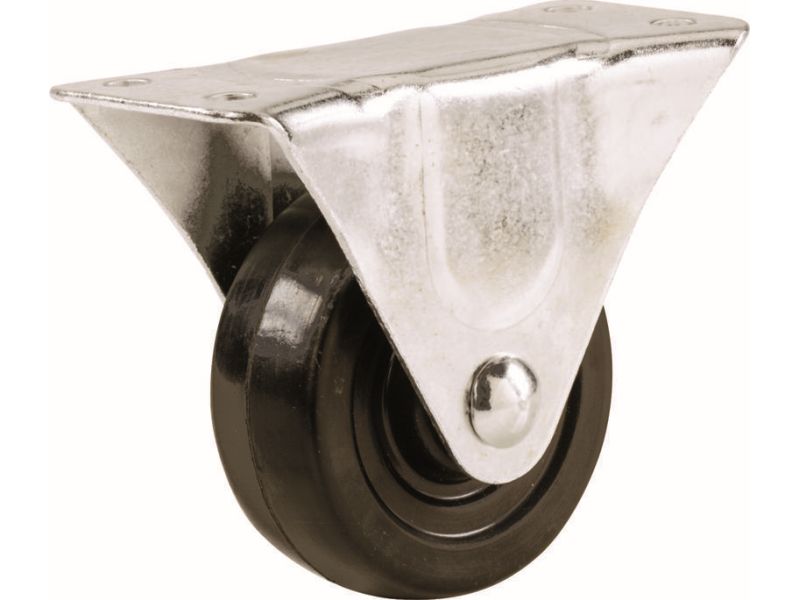 Shepherd Hardware 2-Inch Rubber Rigid Plate Caster, 90-lb Load Capacity Online now