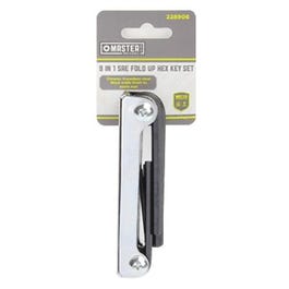 SAE Hex Key Set, Fold-Up, 9-In 1 Hot on Sale