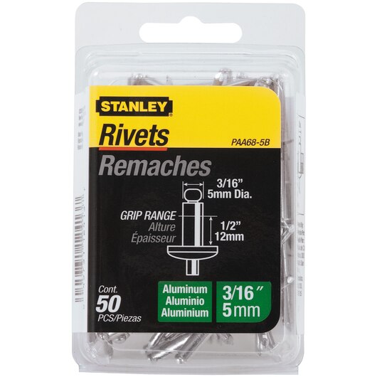 Stanley 3/16 in x 1/2 in Aluminum Rivets (50 Pk) Hot on Sale