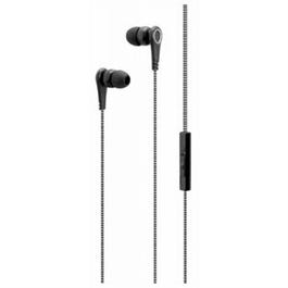 Stereo Earbuds with Mic, Inline Volume, Black on Sale