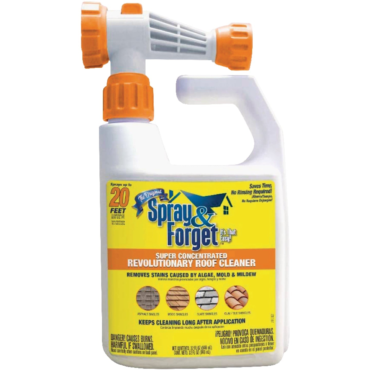 Spray & Forget 32 Oz. Hose End Spray Concentrate No Rinse Roof Cleaner on Sale