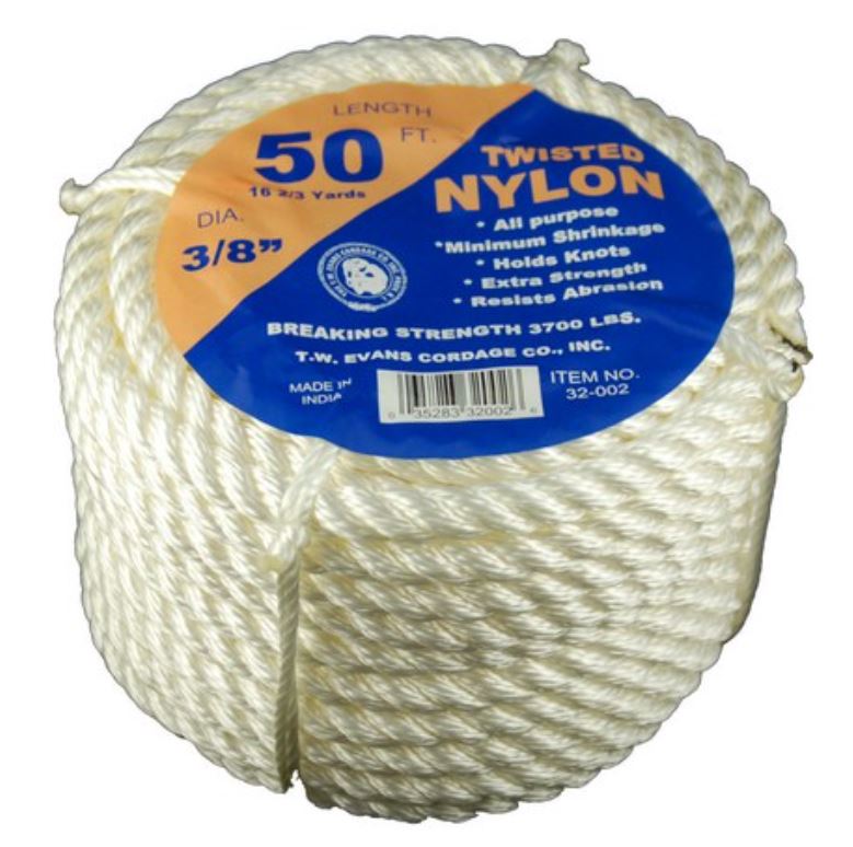 T.w Evans Cordage 1/4″-50′ 5 Star Nylon Coil Supply