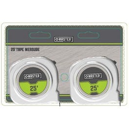 Tape Measure, Nylon Coated Blade, Stud Markers, 1-In. x 25-Ft., 2-Pk Supply