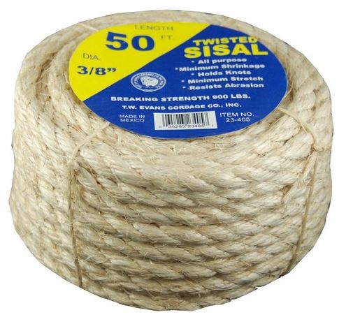 T.w Evans Cordage  1/4″-50′ Sisal Rope Online
