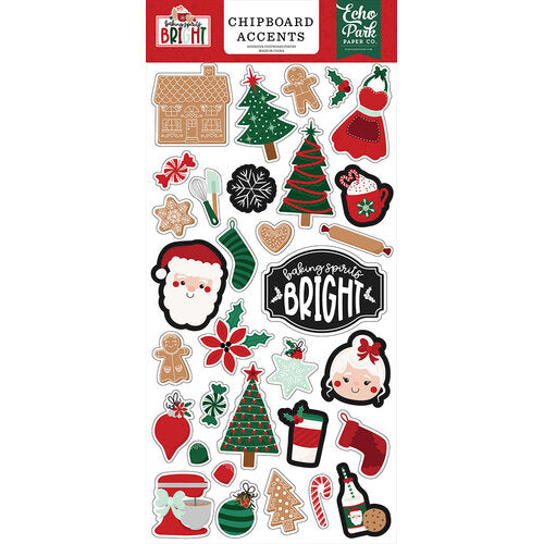 Baking Spirits Bright 6″ x 13″ Chipboard Accents – Echo Park Hot on Sale