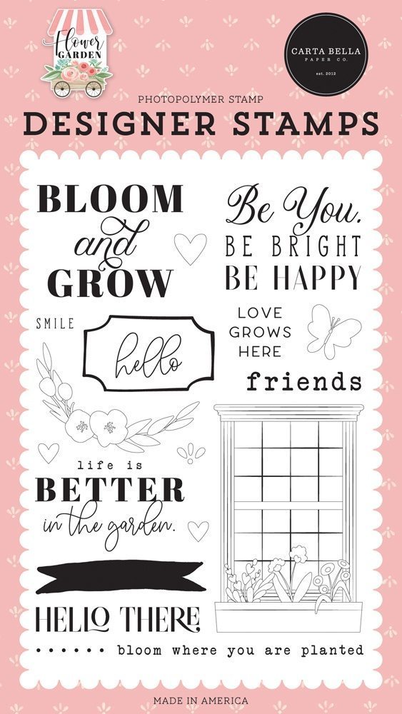 Bloom Grow Stamps – Flower Garden – Carta Bella Discount