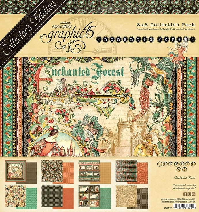 Collection Pack, 8×8 – Enchanted Forest Collection – Graphic 45 Online Sale