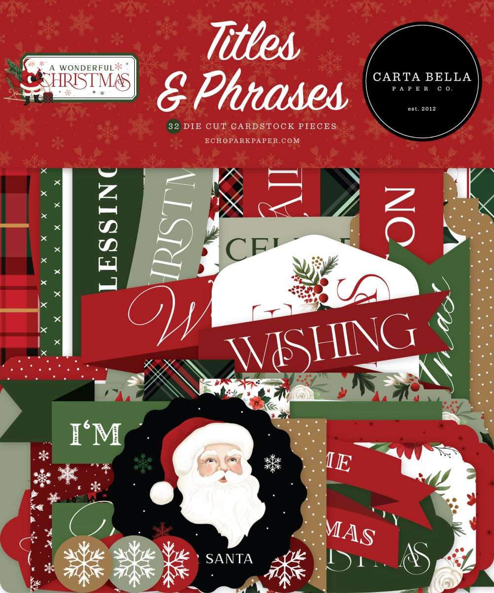 A Wonderful Christmas Titles &  Phrases – Carta Bella Discount
